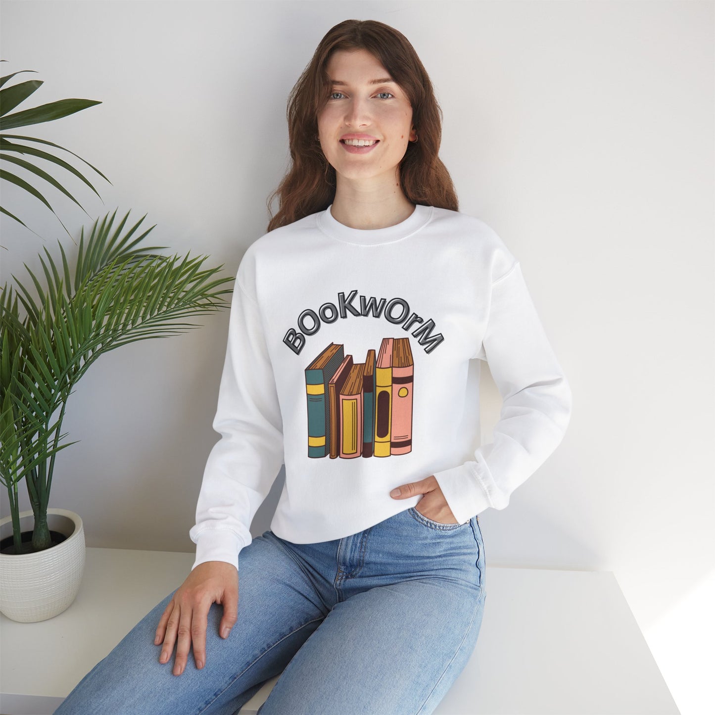 Bookworm Crewneck: The Reader's Comfort